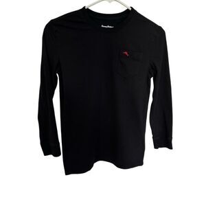 Tommy Bahama Boys Long Sleeve Crew‎ Neck T-Shirt Black Size L